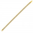 14k Two-Toned Yellow and White Gold Panther Link Bracelet Top Quality Jewelry
