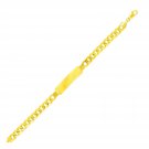 Classic 14k Yellow Gold Men's ID Cuban Chain Bracelet Fine Top Quality Jewelry