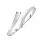 Unique Shiny Bypass Style Bangle in Sterling Silver Womens Genuine Bracelet