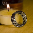Men's Stainless Steel Silver Punk Rock CHAIN LINK RING Gothic Biker SIZE 8-11