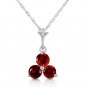0.75 CTW 14K Solid White Gold Is A Marvel Garnet Necklace