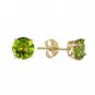 0.95 CTW 14K Solid Gold Fire And Determination Peridot Earrings Natural Gemstone