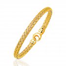 Fancy Weave Bangle in 14k Yellow Gold (5.0mm) Womens Unique Fashion  Bracelet