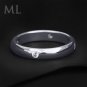 Women's Stackable Wedding BAND Engagement RING Bridal White Gold Plated SIZE 6-9