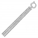 Textured Multi Strand Chain Bracelet in Sterling Silver