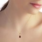 2.5 Carat 14K Solid Gold Necklace Briolette Garnet