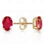1.8 Carat 14K Solid Gold Stud Earrings Natural Ruby Natural Gemstone Womens Girl