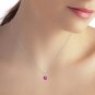 1 CTW 14K Solid White Gold Admitting How Pink Topaz Necklace Genuine Gemstone