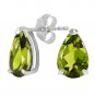 3 Carat 14K Solid White Gold Sweet Charmer Peridot Earrings Cute Fashion Jewelry