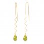3.3 Carat 14K Solid Gold Tell The Truth Peridot Earrings Cute Delicate Jewelry
