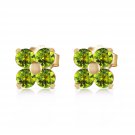 1.15 Carat 14K Solid Gold Epiphany Peridot Earrings Natural Gemstone Womens