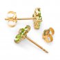 1.15 Carat 14K Solid Gold Epiphany Peridot Earrings Natural Gemstone Womens