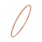 Womens Stylish Charming Bracelet Textured Bangle w/ Rose Finish Sterling Silver