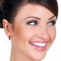 14K Solid Rose Gold Women's Beautiful Stud Fashion Earrings w/ Natural Garnets
