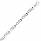 Sterling Silver Infinity Design Diamond Accented Bracelet (.09 cttw)