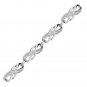 Sterling Silver Infinity Design Diamond Accented Bracelet (.09 cttw)