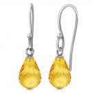 2.7 CTW 14K Solid White Gold Learn To Love Citrine Earrings Cute Fashion Jewelry