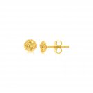 Womens Real 14k Yellow Gold Small Love Knot Motif Stud Earrings Anniversary Gift
