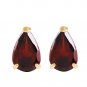 3.15 Carat 14K Solid Gold Stud Earrings Natural Garnet