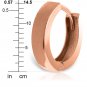 14K Solid Rose Gold Womens Beautiful Slim Huggie Fashion Earrings