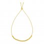 Adjustable Bracelet with Small Textured Beads in 14k Yellow Gold