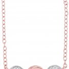 10k Rose Gold Womens Diamond Infinity Heart Pendant Necklace Love