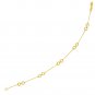 14k Yellow Gold Double Ring and Cable Chain Bracelet