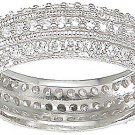1.00 CT Carat Stunning Eternity Wedding Band Ring Solid Silver Size 5-9