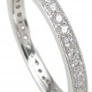 0.50 CT Wedding Band Anniversary Ring Genuine Authentic Sterling Silver Size 5-9