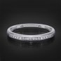 10k White Gold Diamond Stackable Wedding Band Ring 1/20 Carat Womens Size 5-11