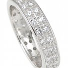 1.00 CT Anniversary Wedding Band Ring Ladies Bridal Sterling Silver Size 5-9