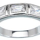 Sterling Silver Rhodium Finish 1.5 CT Fashion Wedding Anniversary Band Size 5-9