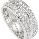 1.00 CT Anniversary Wedding Band Ring Womens Bridal Sterling Silver Size 5-9
