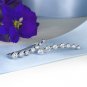 Ear Crawler Cuff Earrings 0.75 Carat CZ Ear Climber White & Rose Gold Plated