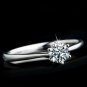 1/2 Ct Solitaire Wedding Engagement RING Round Cut Easy Wear White Gold Plated
