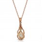 14k Solid Gold Necklace w/ Natural Pearl Pendant Spiral Design Available 14"-24"