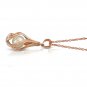 14k Solid Gold Necklace w/ Natural Pearl Pendant Spiral Design Available 14"-24"
