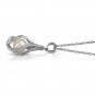 14k Solid Gold Necklace w/ Natural Pearl Pendant Spiral Design Available 14"-24"