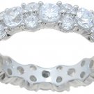 Womens Genuine Sterling Silver 4.5 Carat Fashion Wedding Band Ring Size 5-9