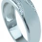 Mens 0.50 CT Double Row Solid Wedding BAND Anniversary RING Sterling Silver