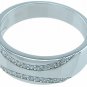 Mens 0.50 CT Double Row Solid Wedding BAND Anniversary RING Sterling Silver
