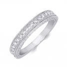 Womens 1/4 CT Stackable Wedding BAND Anniversary RING Solid Silver Size 5-9