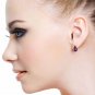 3.16 Carat 14K Solid Yellow Gold Stud Gemstone Earrings Diamond Amethyst