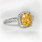 2.0 Carat Womens Yellow Cushion Cut Engagement RING White Gold Plated SIZE 5-9