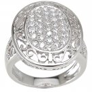 0.75 Carat Womens Sterling Silver Antique Style Fashion Ring Size 5-9