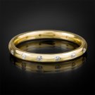Womens 0.15 ct Wedding Band Anniversary RING Yellow Gold Plated Bridal Size 6-9