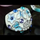 Flowers & Butterfly Ring Multi-Color CZ Crystals Stones Bridal Fashion SIZE 6-9