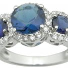 Elegant Womens 3.30 CT Simulated Sapphire Wedding RING Size 5-9