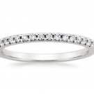 14k White Yellow Gold Natural Diamond Ring 0.15 Carat Stackable Wedding BAND