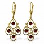 2.4 Carat 14K Solid Yellow Gold Garnet Drop Gemstone Chandelier Earrings